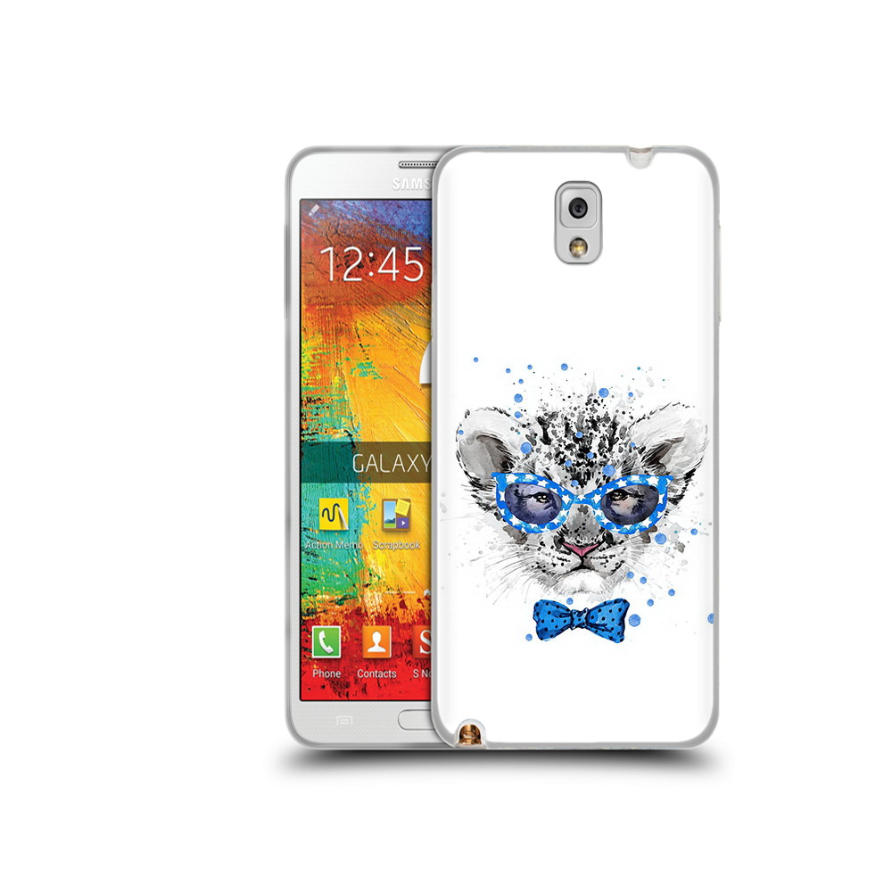 

Чехол MyPads Tocco для Samsung Galaxy Note 3 тигренок с бабочкой, Прозрачный, Tocco