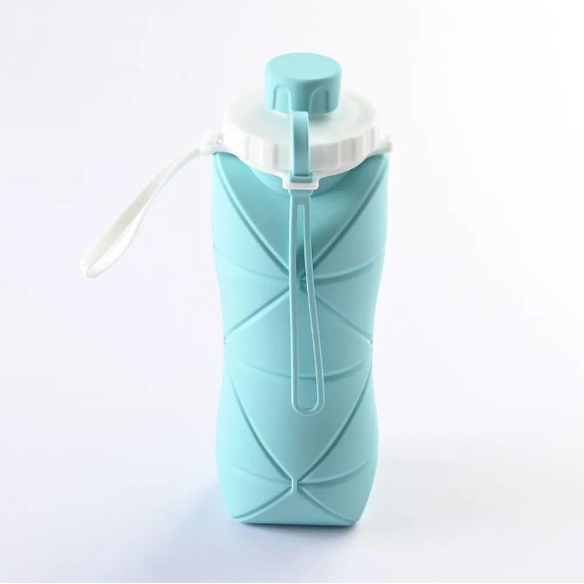 Спортивная бутылка складная силиконовая TOP-Store Folding Bottle 600 мл голубая