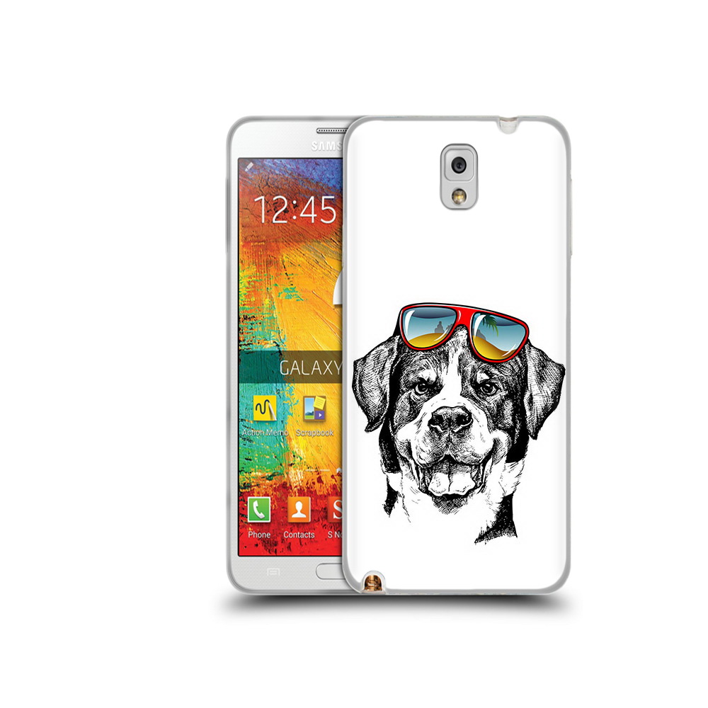 

Чехол MyPads Tocco для Samsung Galaxy Note 3 счастливая собака, Прозрачный, Tocco