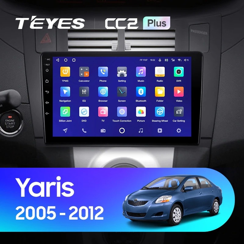 Штатная магнитола Teyes CC2 Plus 6128 Toyota Yaris XP90 2005-2012 3980000₽