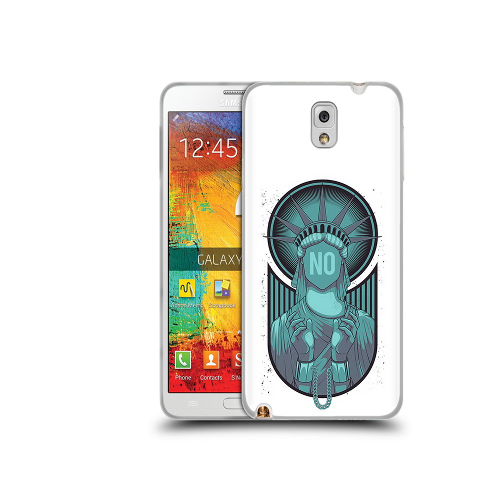 

Чехол MyPads Tocco для Samsung Galaxy Note 3 статуя свободы зеленый, Прозрачный, Tocco