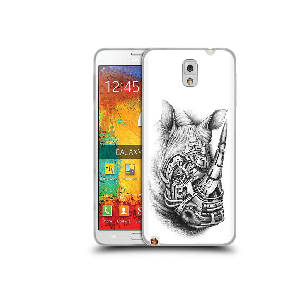 

Чехол MyPads Tocco для Samsung Galaxy Note 3 стальной носорог, Прозрачный, Tocco
