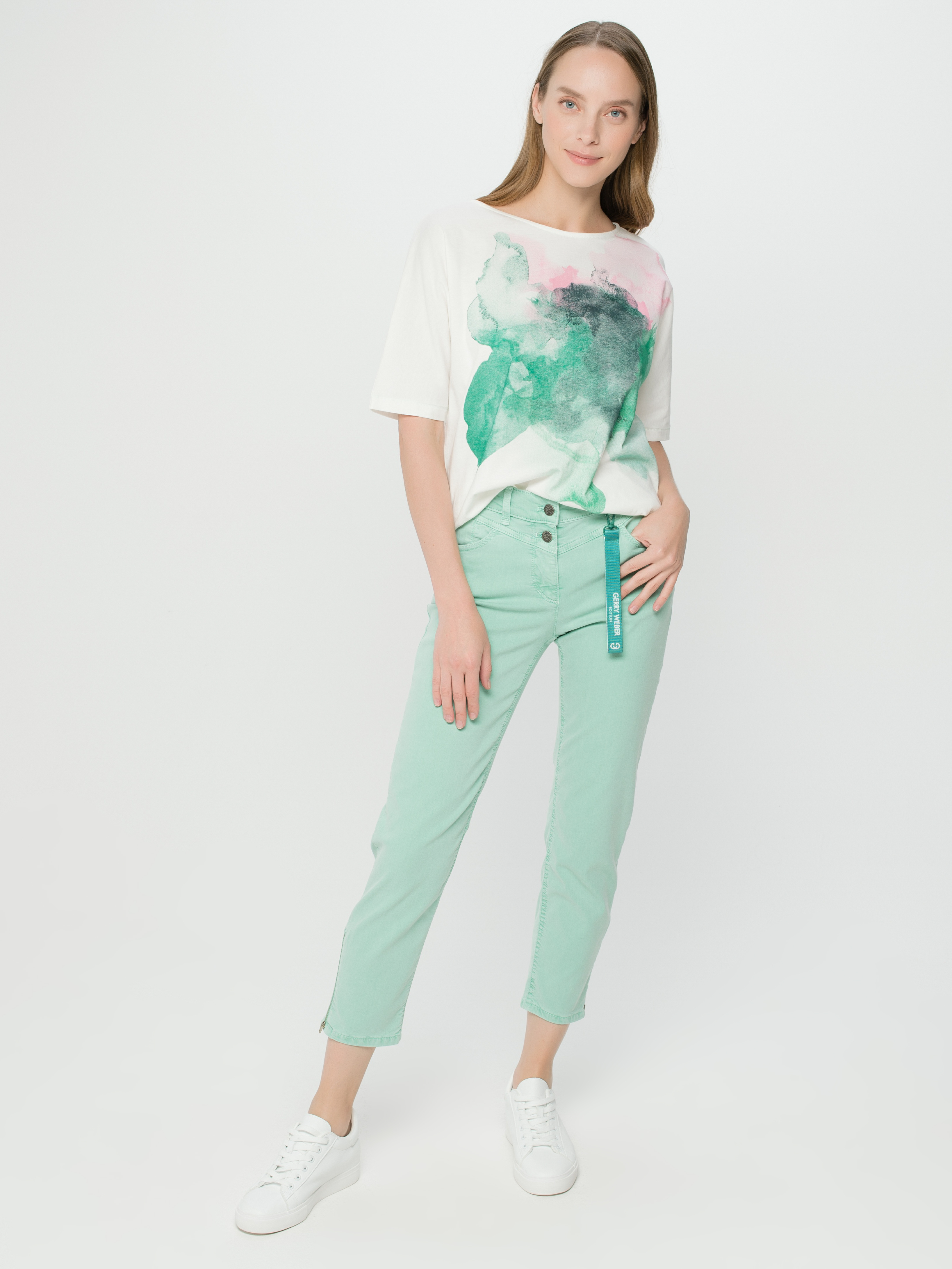 

Футболка женская Gerry Weber 670033-44026-9058 белая 40, 670033-44026-9058