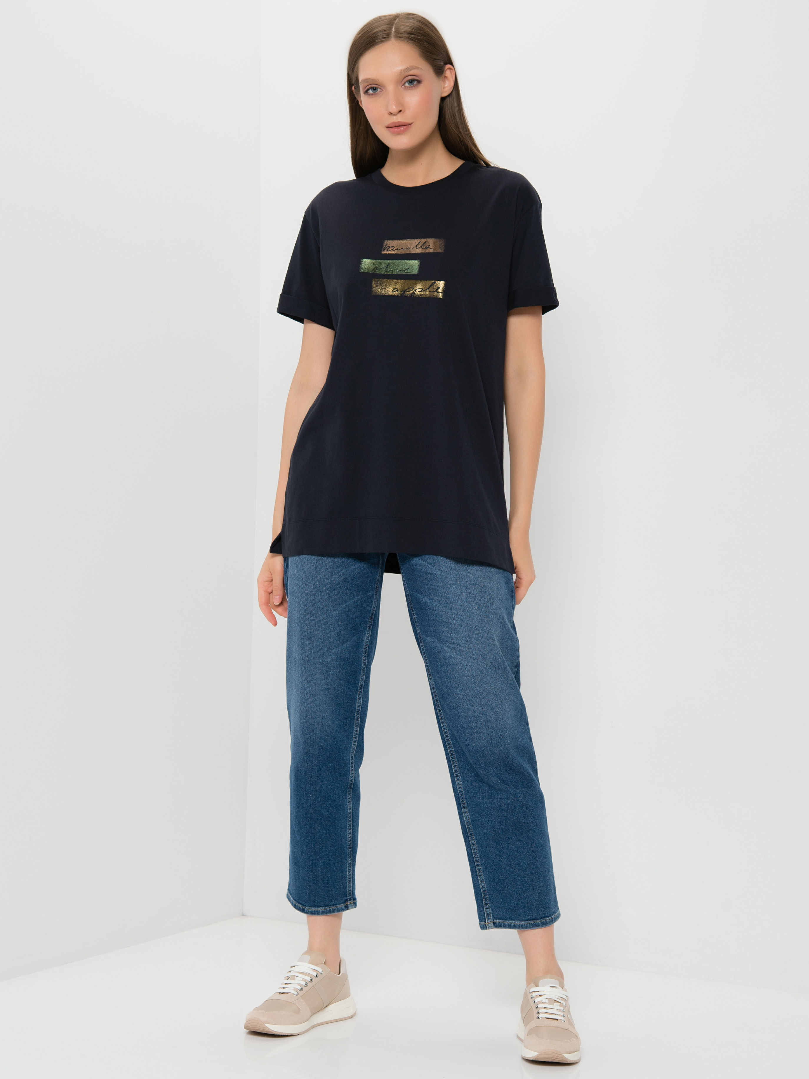 

Футболка женская Gerry Weber 670000-44063-80890 синяя 42, 670000-44063-80890