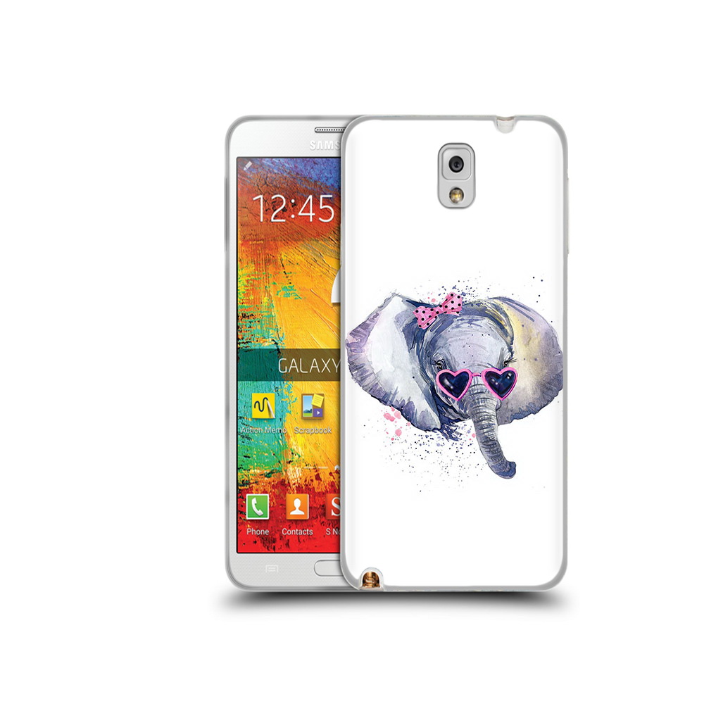 

Чехол MyPads Tocco для Samsung Galaxy Note 3 слоник в очках, Прозрачный, Tocco