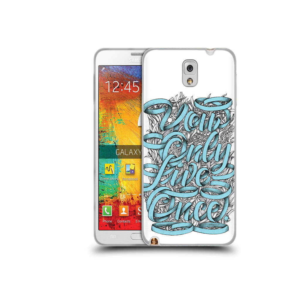 

Чехол MyPads Tocco для Samsung Galaxy Note 3 слова из ленты абстракция, Прозрачный, Tocco