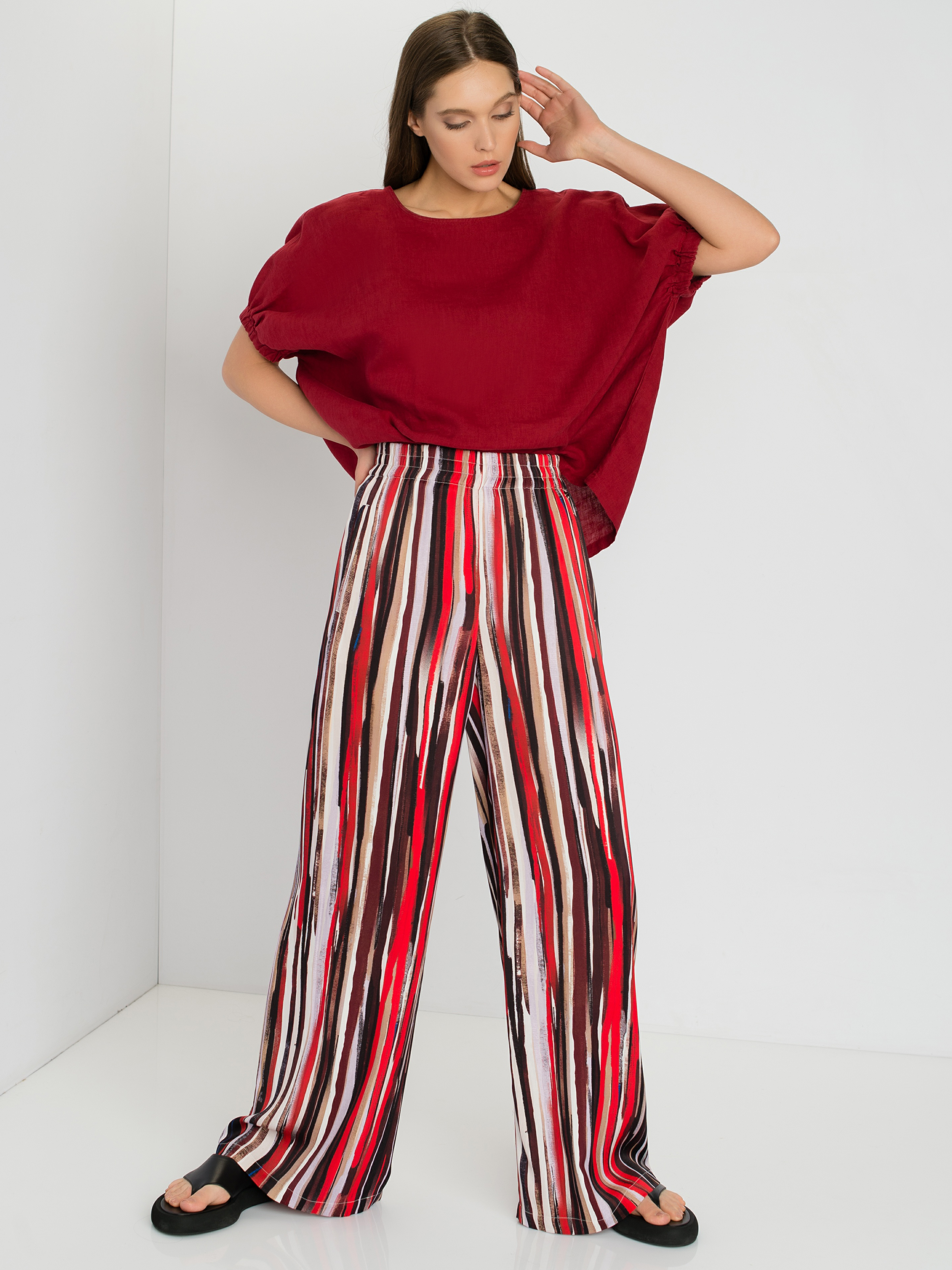 

Блуза женская Gerry Weber 660062-66427-60692 бордовая 36, 660062-66427-60692