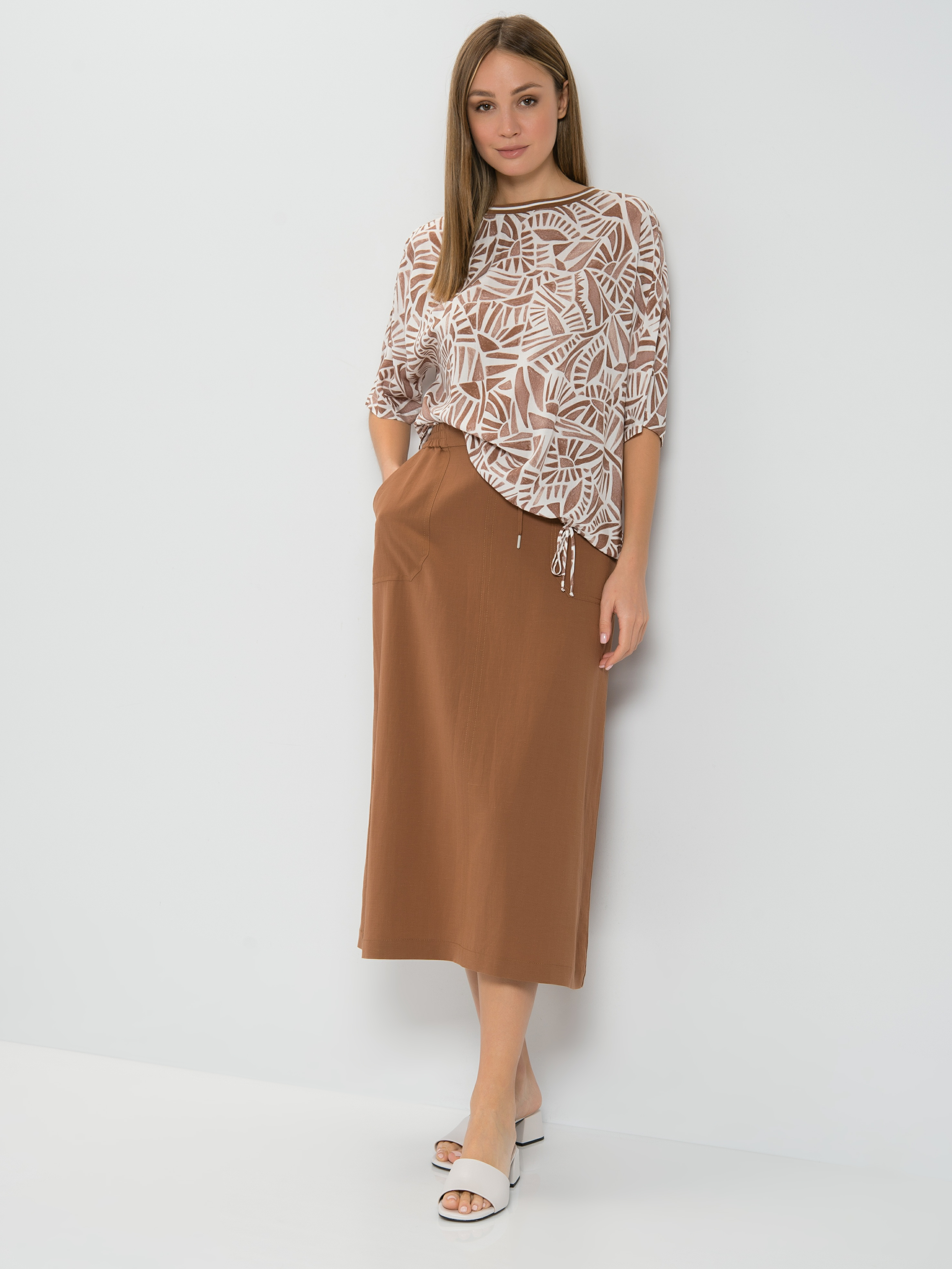 

Футболка женская Gerry Weber 660059-66441-7098 коричневая 36, 660059-66441-7098
