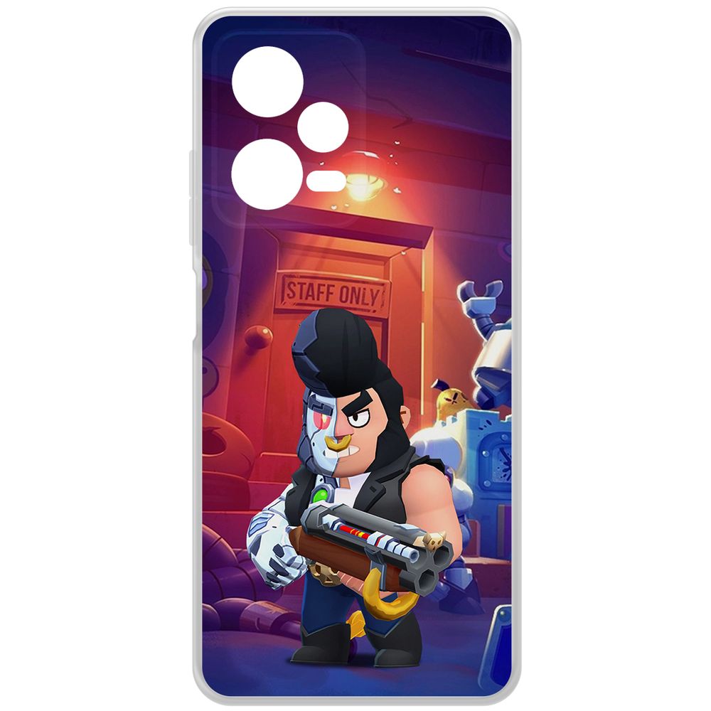 

Чехол-накладка Krutoff Clear Case Brawl Stars-Б-800 для Xiaomi Redmi Note 12 Pro 5G, Прозрачный