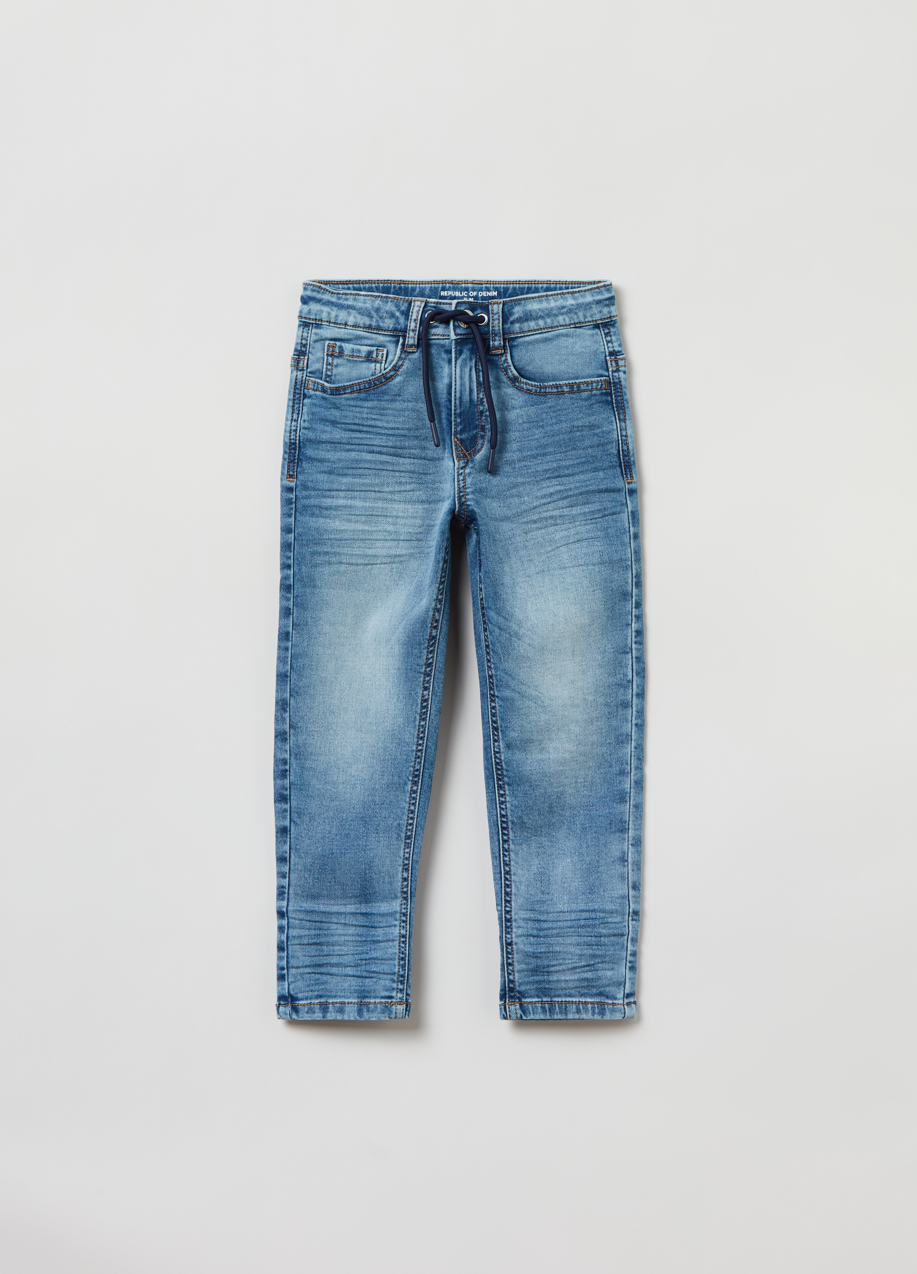 Джинсы OVS для мальчиков, голубые, 6-7 лет, 1823572 джинсы ovs для мальчиков голубые 7 8 лет 1823572