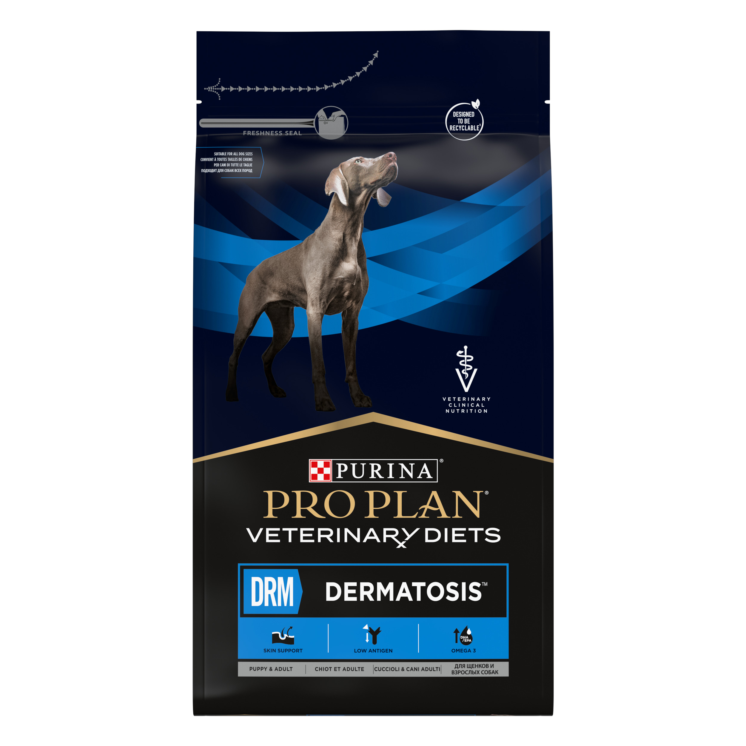 фото Сухой корм для собак pro plan veterinary diets drm dermatosis, при дерматозах, 3кг