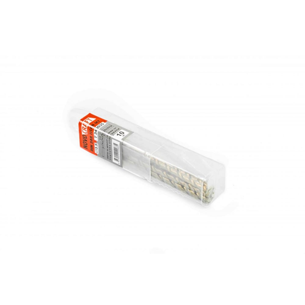 

Сверло длинное по металлу (10 шт; 3.5х112х73 мм; M2; DIN 340) Novocraft T340035073112