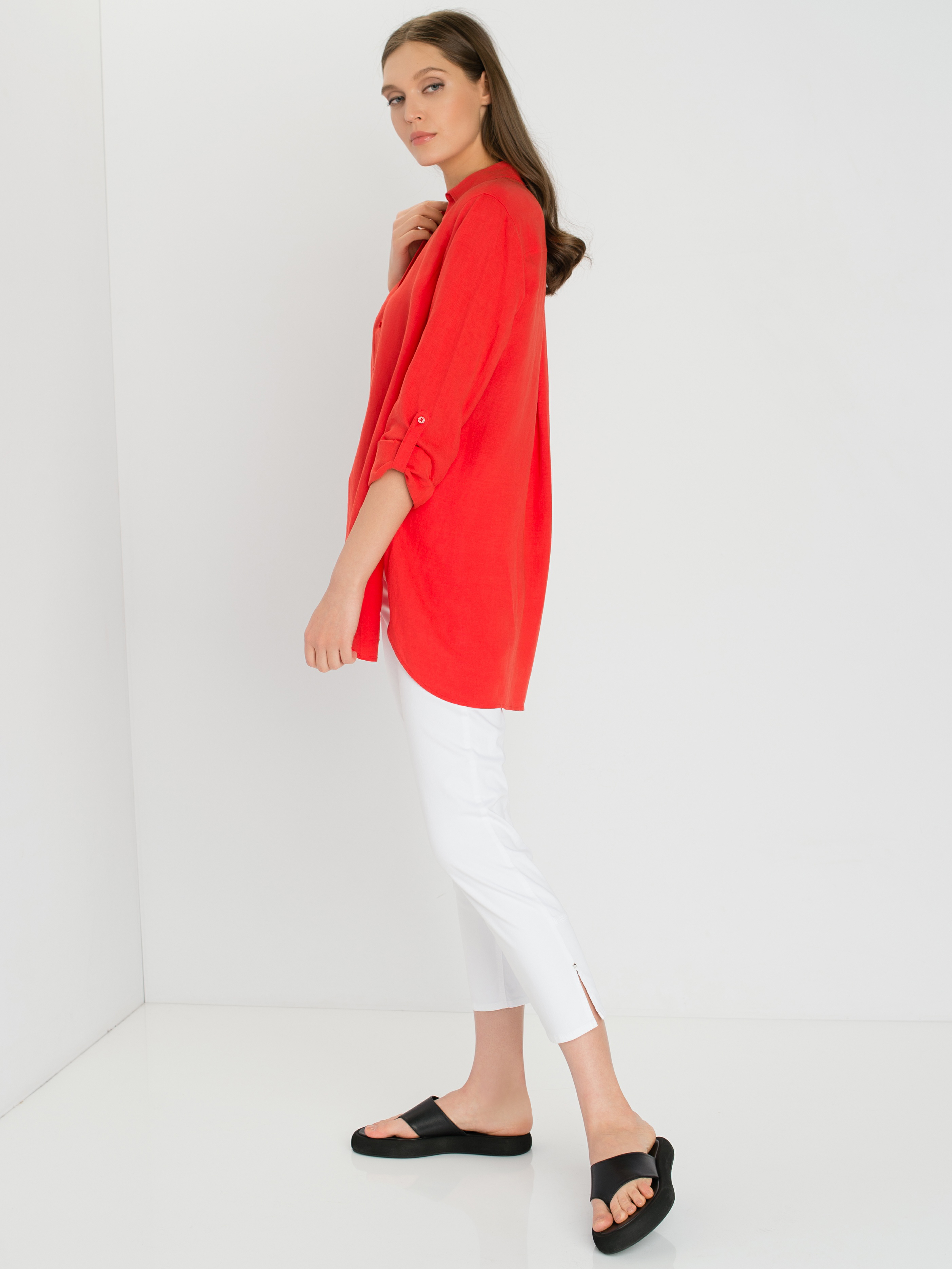 

Рубашка женская Gerry Weber 660057-66427-60691 красная 38, 660057-66427-60691
