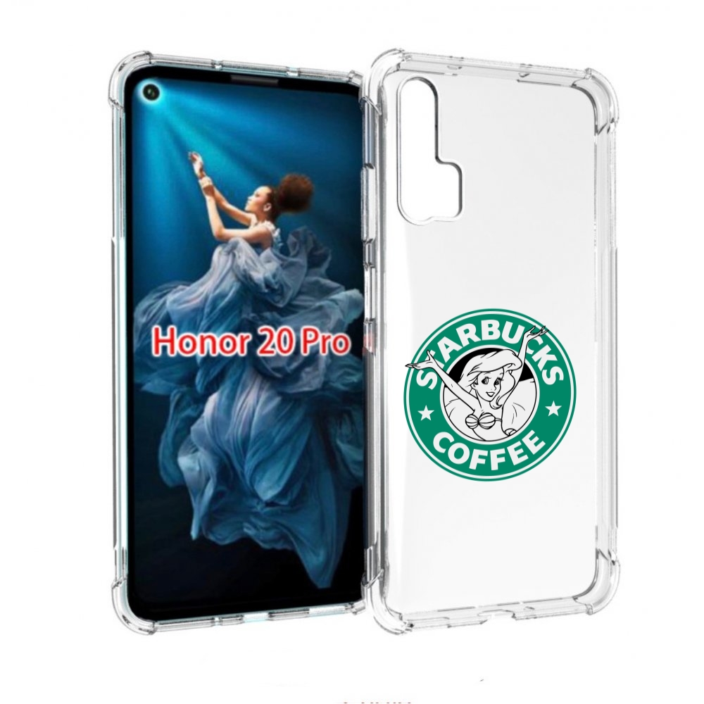 

Чехол бампер MyPads старбакс-кофее для Honor 20 Pro противоударный, Прозрачный, Tocco