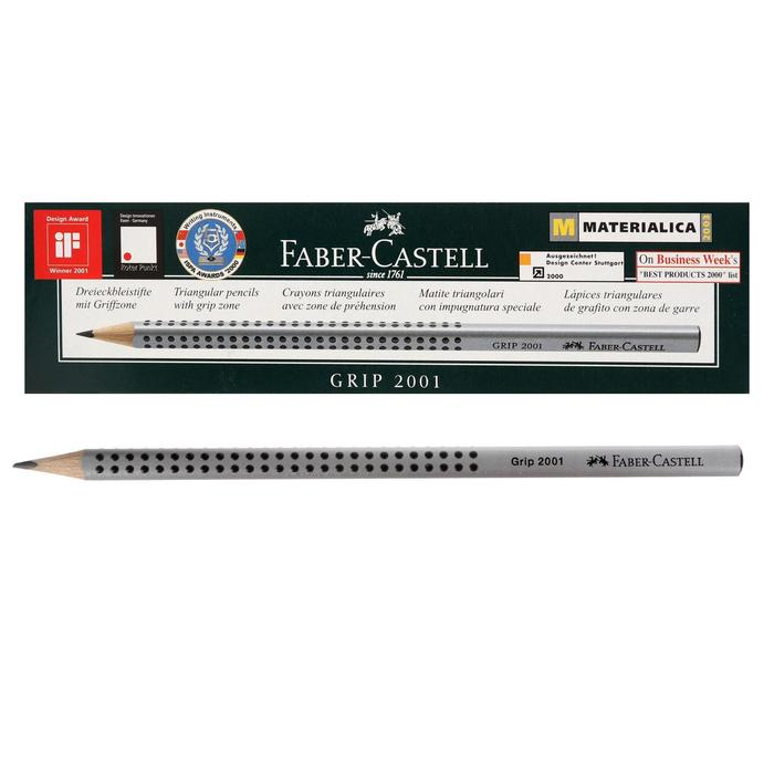 Карандаш чернографитный Faber-Castell профессиональные Grip 2001 2B трёхгранный корпус, ма