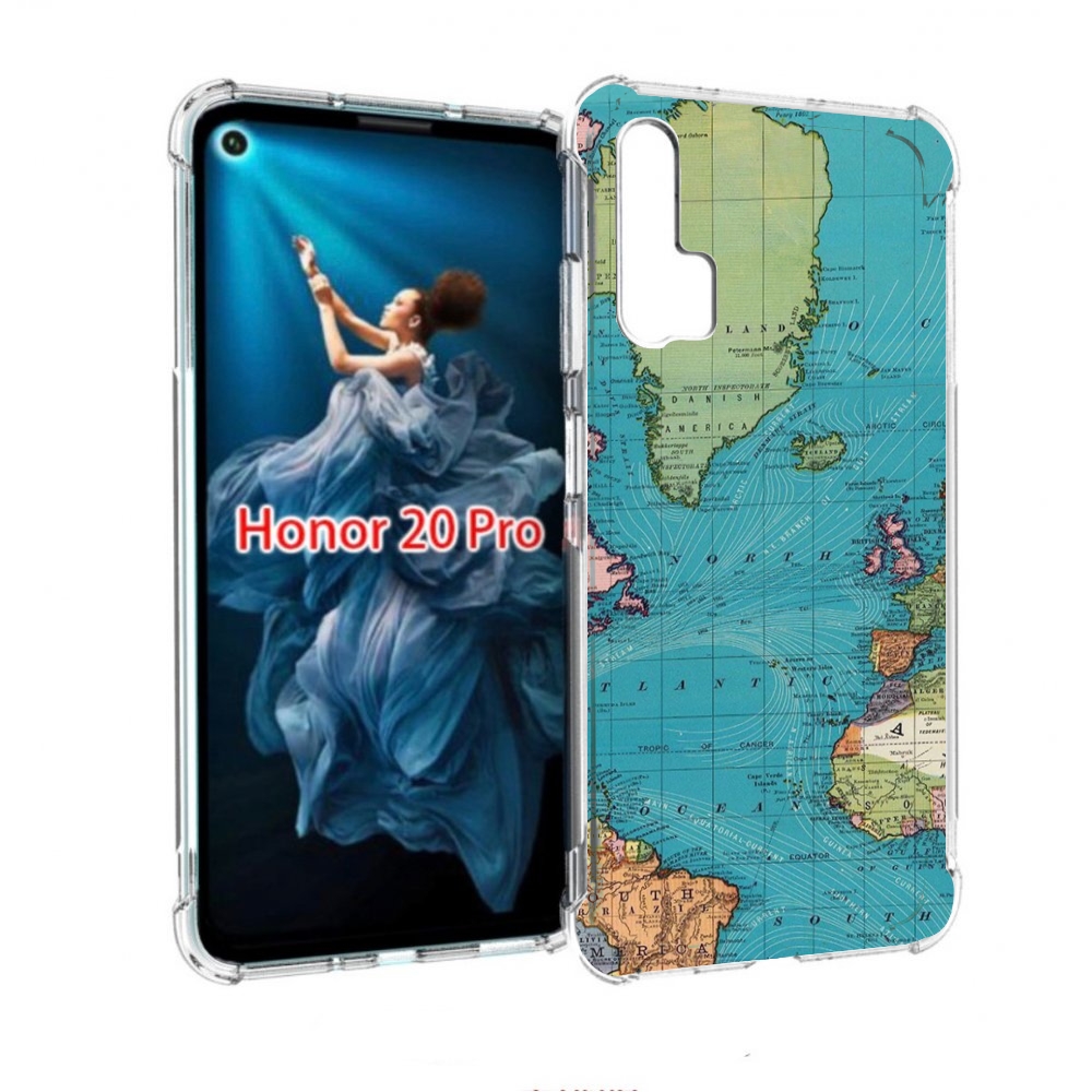 

Чехол бампер MyPads старая карта земли для Honor 20 Pro противоу, Прозрачный, Tocco