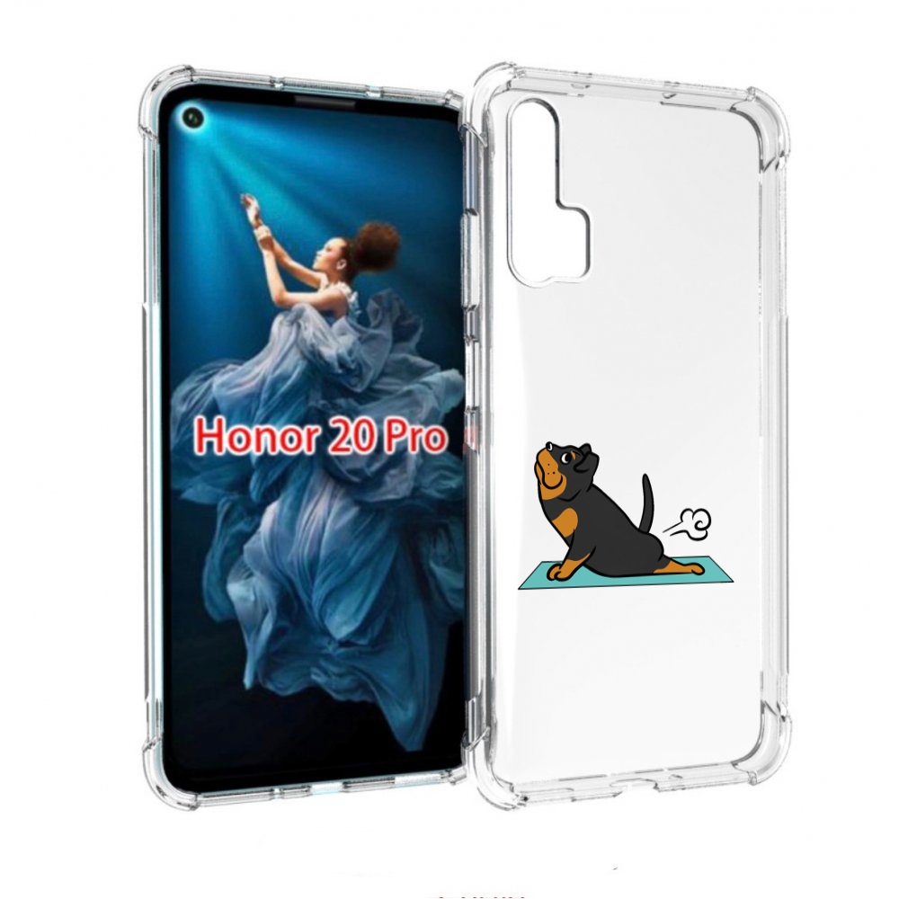 

Чехол бампер MyPads спортивная-собачка для Honor 20 Pro противоу, Прозрачный, Tocco