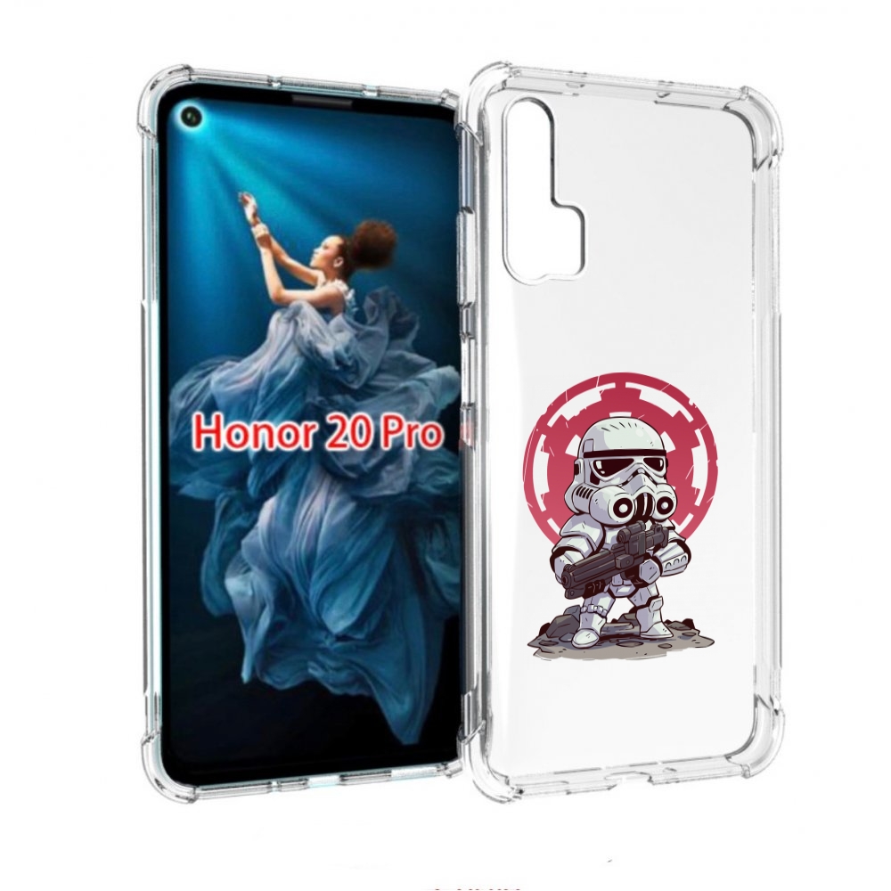 

Чехол бампер MyPads солдат-из-старварс для Honor 20 Pro противоу, Прозрачный, Tocco
