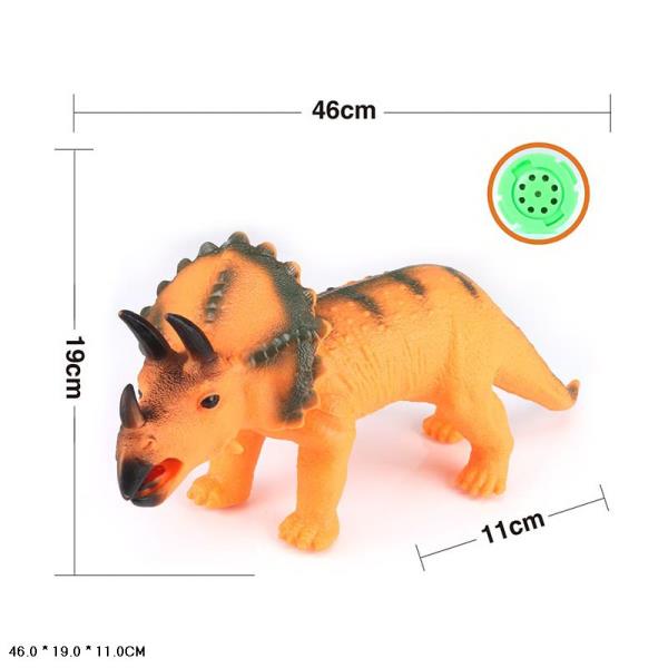 Динозавр пластизоль, звук B322-H42041 NoBrand бежевый