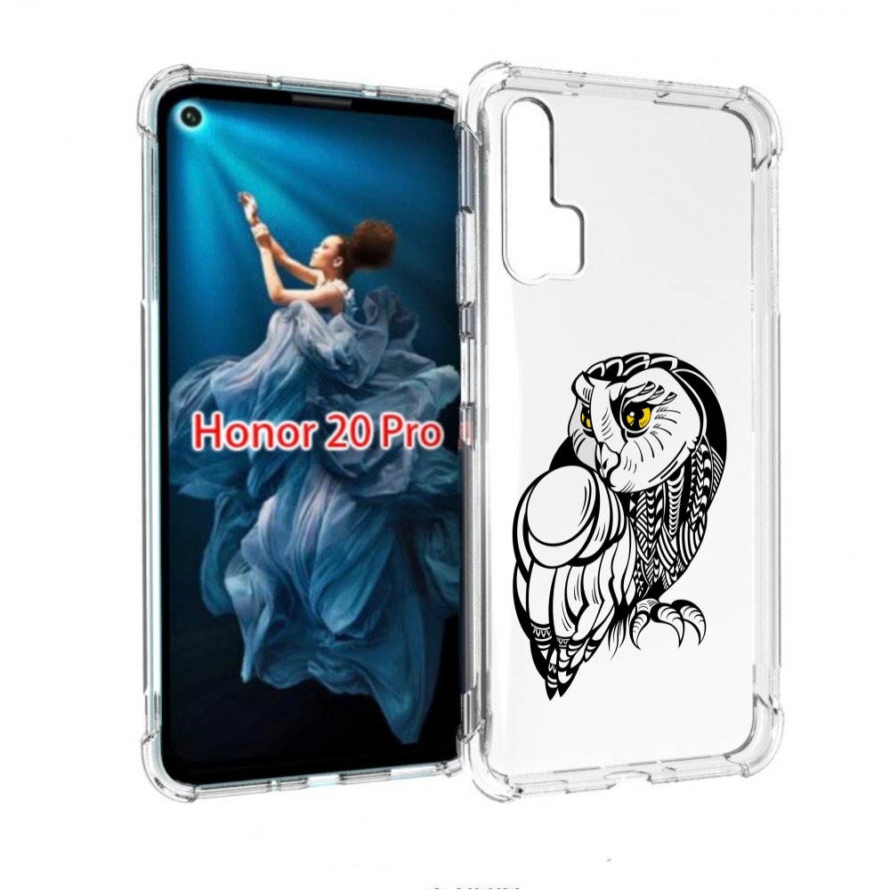 

Чехол бампер MyPads сова-красотка для Honor 20 Pro противоударный, Прозрачный, Tocco