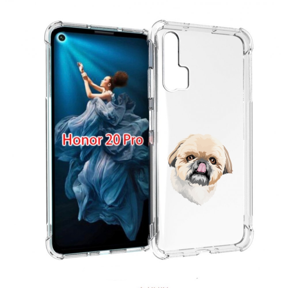 

Чехол бампер MyPads собачка-с-язычком для Honor 20 Pro противоуд, Прозрачный, Tocco