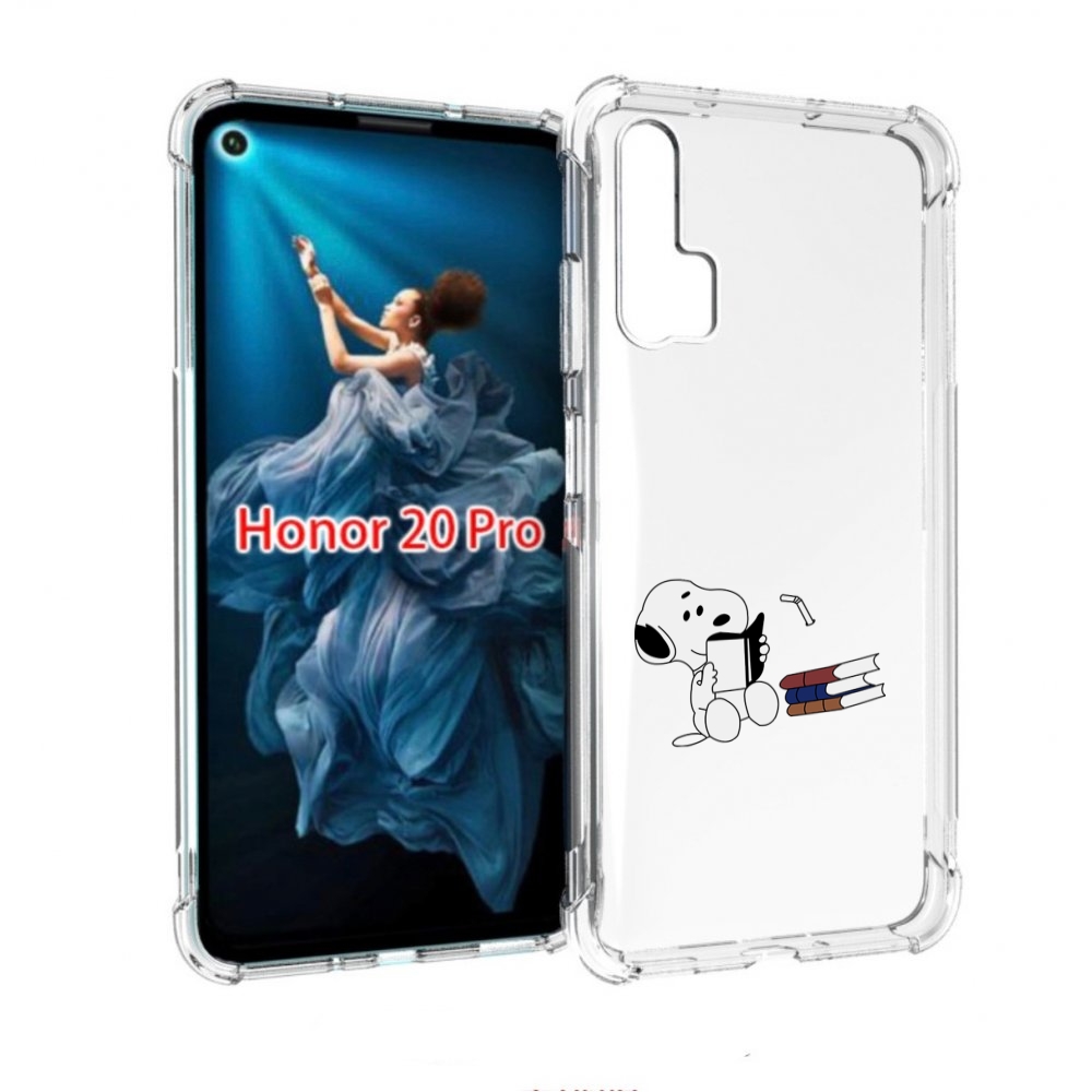 

Чехол бампер MyPads собака-с-книжками для Honor 20 Pro противоуд, Прозрачный, Tocco