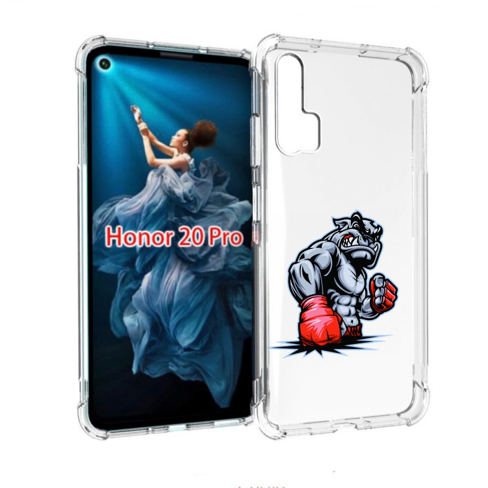 

Чехол бампер MyPads собака-боксер для Honor 20 Pro противоударный, Прозрачный, Tocco
