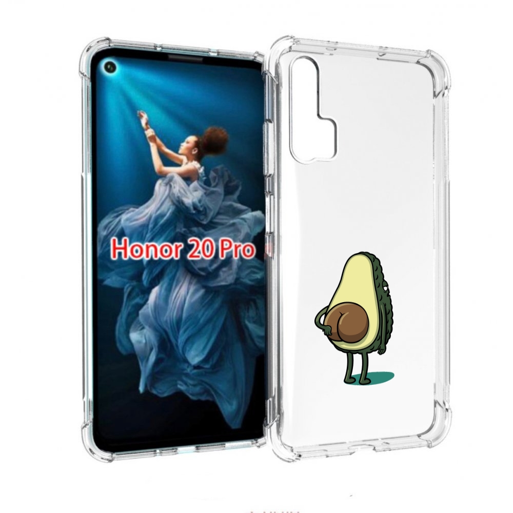 

Чехол бампер MyPads смешной авокадо сзади для Honor 20 Pro проти, Прозрачный, Tocco