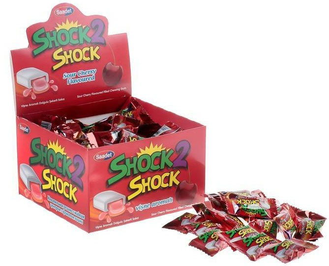 

Жевательная резинка "SHOCK2SHOCK" CHERRY (Вишня) 4 гр Упаковка 100 шт