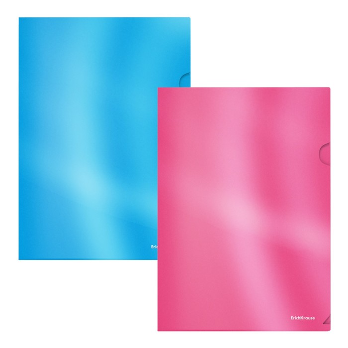 

ErichKrause Набор из 4 папок-уголков А4, 180 мкм, ErichKrause Glossy Bubble Gum, полупрозр
