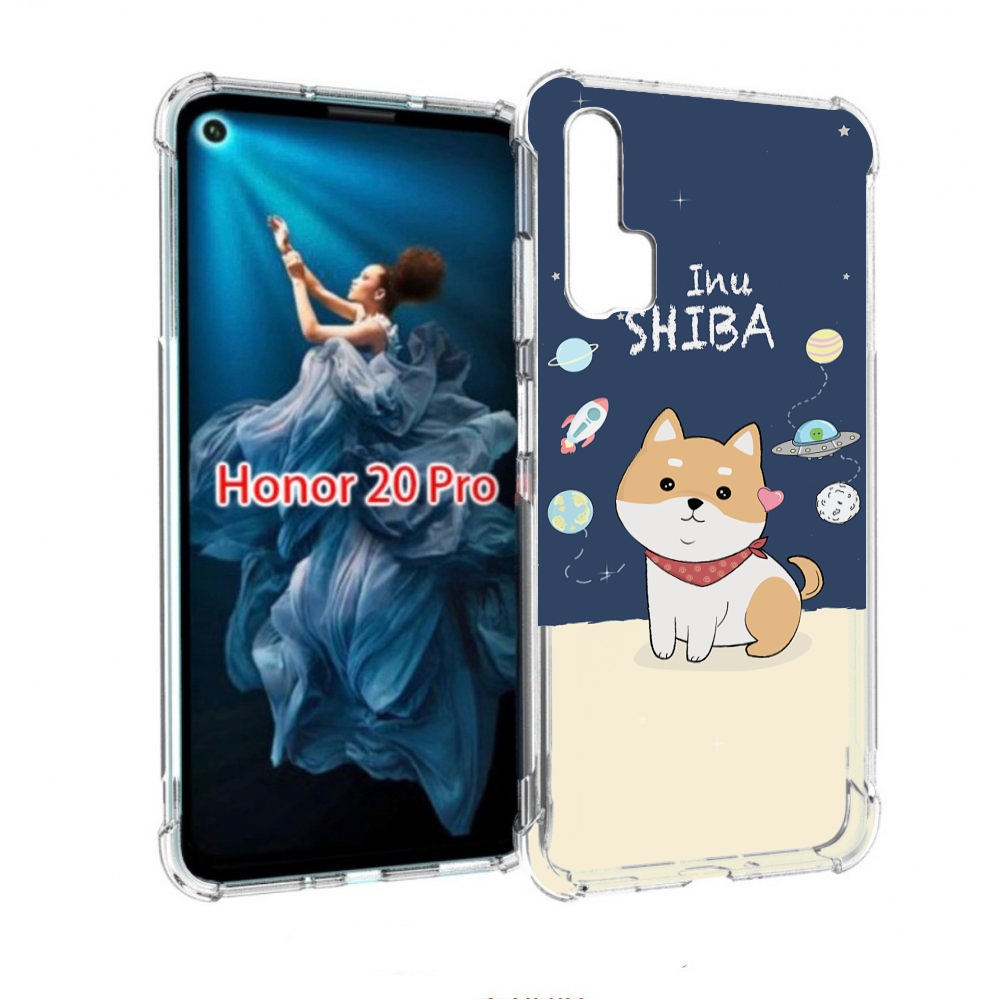 

Чехол бампер MyPads сиба-шиба-ину для Honor 20 Pro противоударный, Прозрачный, Tocco