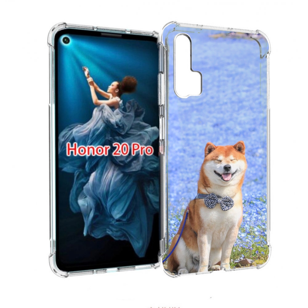 

Чехол бампер MyPads сиба шиба ину 2 для Honor 20 Pro противоударный, Прозрачный, Tocco
