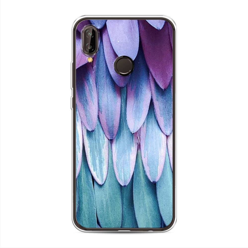 

Чехол на Huawei Nova 3 "Синее перо", Фиолетовый;голубой, 66150-3