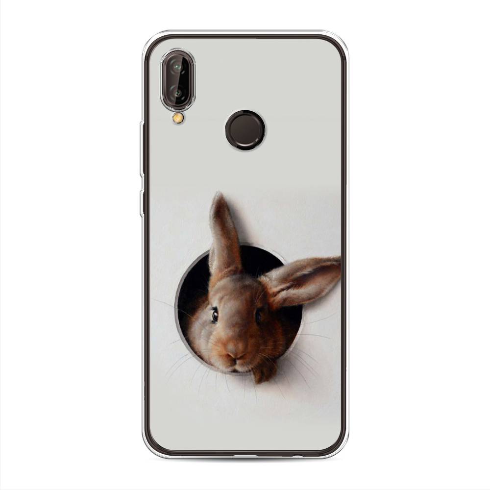 

Чехол на Huawei Nova 3 "Любопытный кролик", Серый;коричневый, 66150-1