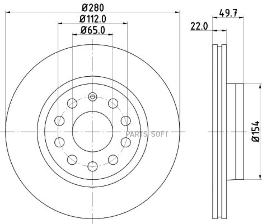 

Тормозной диск HELLA PAGID/BEHR 8DD355109561