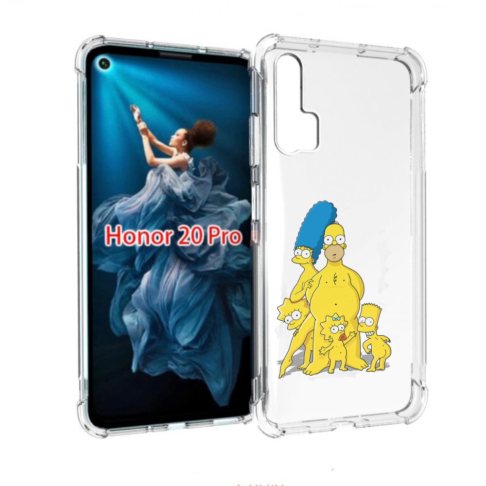 

Чехол бампер MyPads семья-симпсонов для Honor 20 Pro противоударный, Прозрачный, Tocco