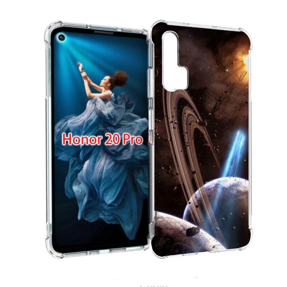 

Чехол бампер MyPads сатурн в космосе для Honor 20 Pro противоуда, Прозрачный, Tocco