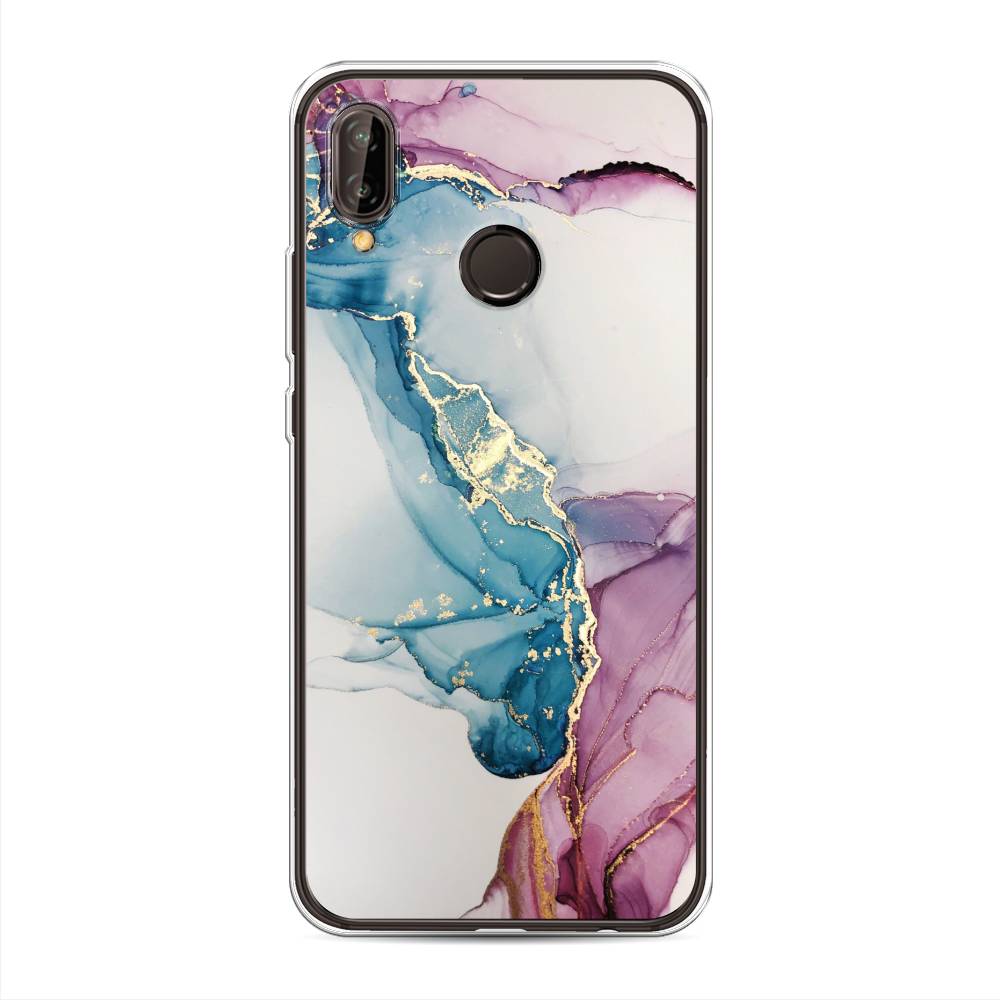 

Чехол на Huawei Nova 3 "Розовые разводы рисунок", 66150-3