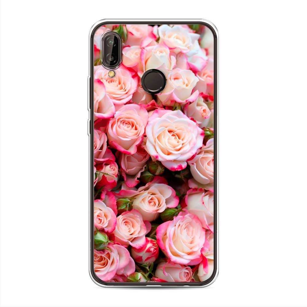 

Чехол на Huawei Nova 3 "Много роз", Розовый, 66150-2