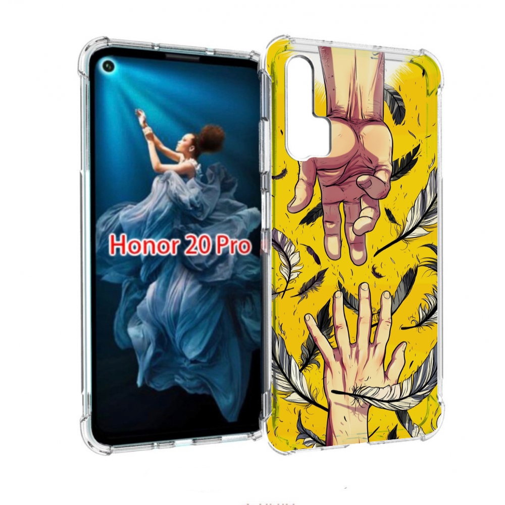 

Чехол бампер MyPads рука-в-руку для Honor 20 Pro противоударный, Прозрачный, Tocco