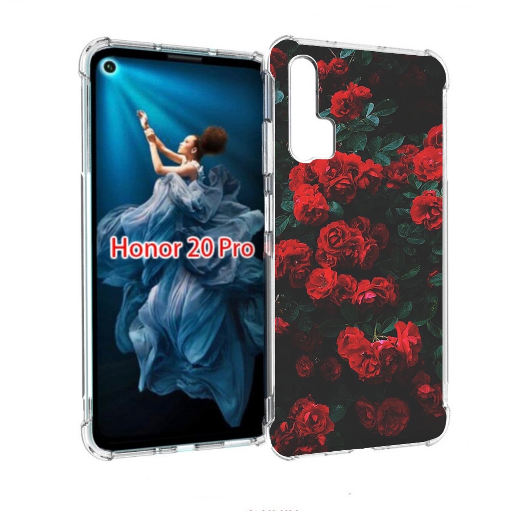 

Чехол бампер MyPads розы-в-листьях для Honor 20 Pro противоударный, Прозрачный, Tocco