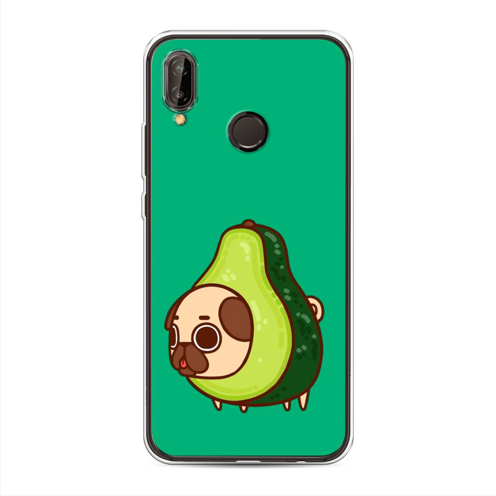 

Чехол на Huawei Nova 3 "Мопс авокадик", Зеленый, 66150-1