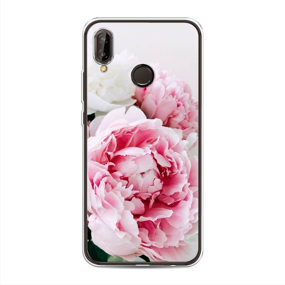 

Чехол на Huawei Nova 3 "Розовые и белые пионы", Розовый;белый, 66150-2
