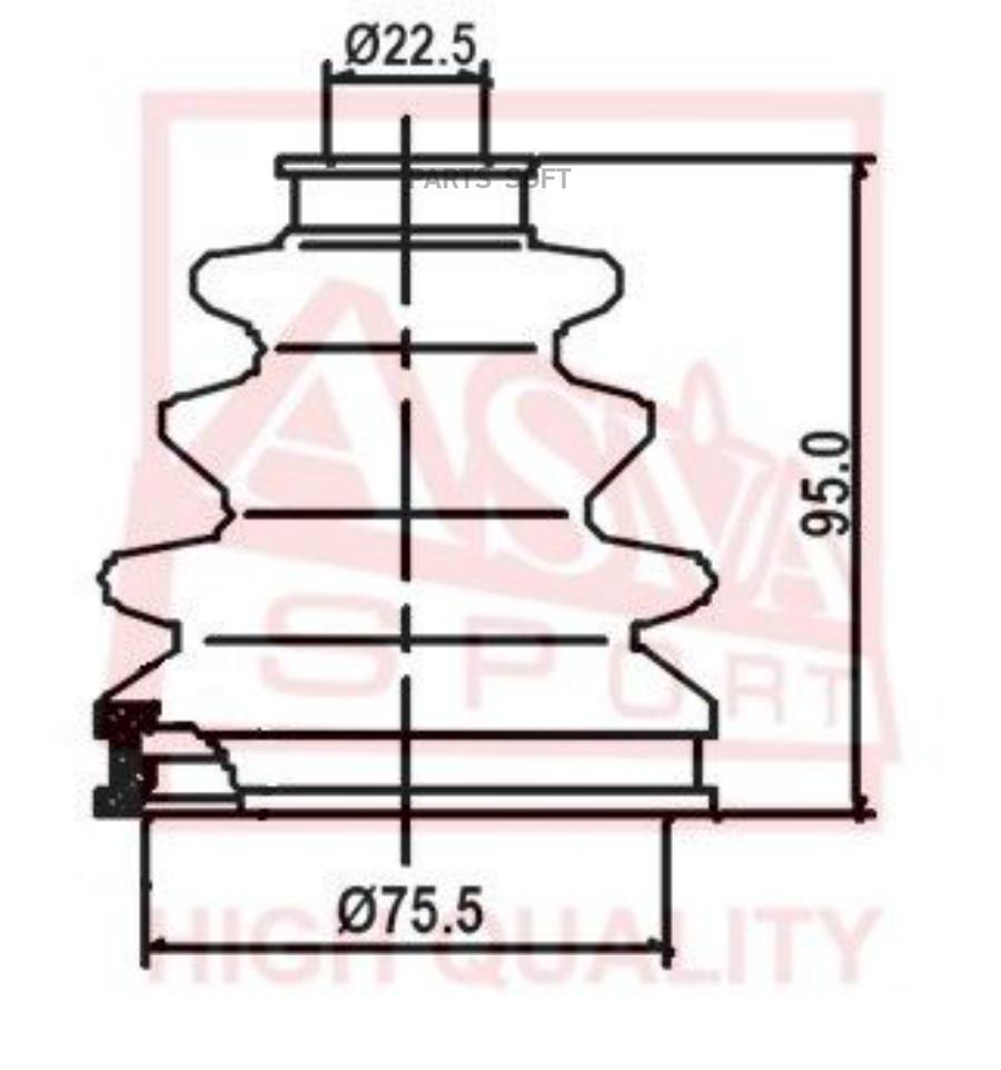 

ASVA ASBT-95 Пыльник ШРУС (комплект без смазки)
