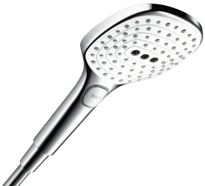 фото Ручной душ hansgrohe raindance select 120 air 3jet 26520400, белый/хром