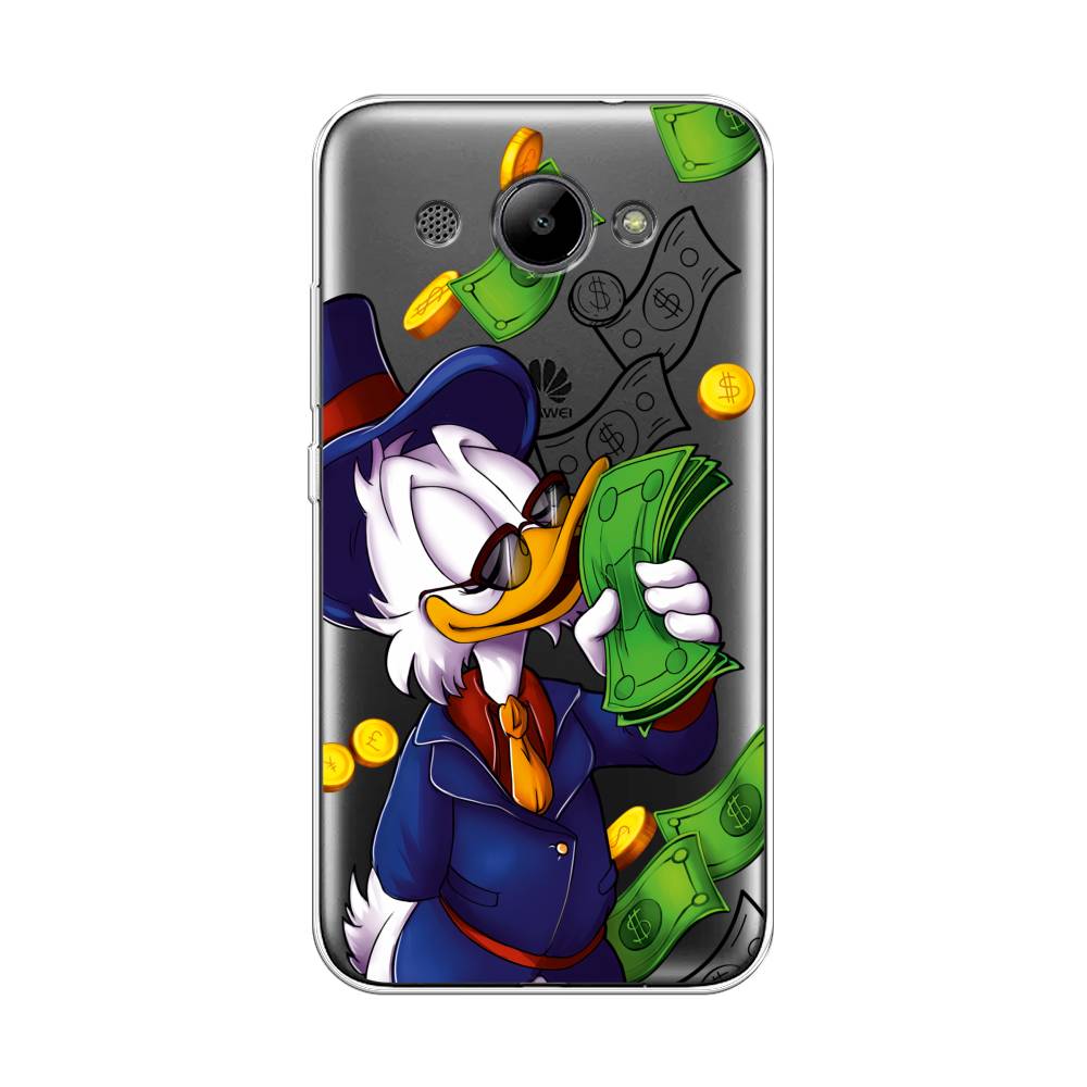 

Чехол на Huawei Y3 2018 "Scrooge McDuck with Money", Синий;зеленый;белый, 65850-6