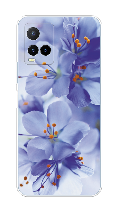 

Чехол на Vivo Y33s/Y21 "Фиолетовые цветки", Фиолетовый;синий, 265050-1