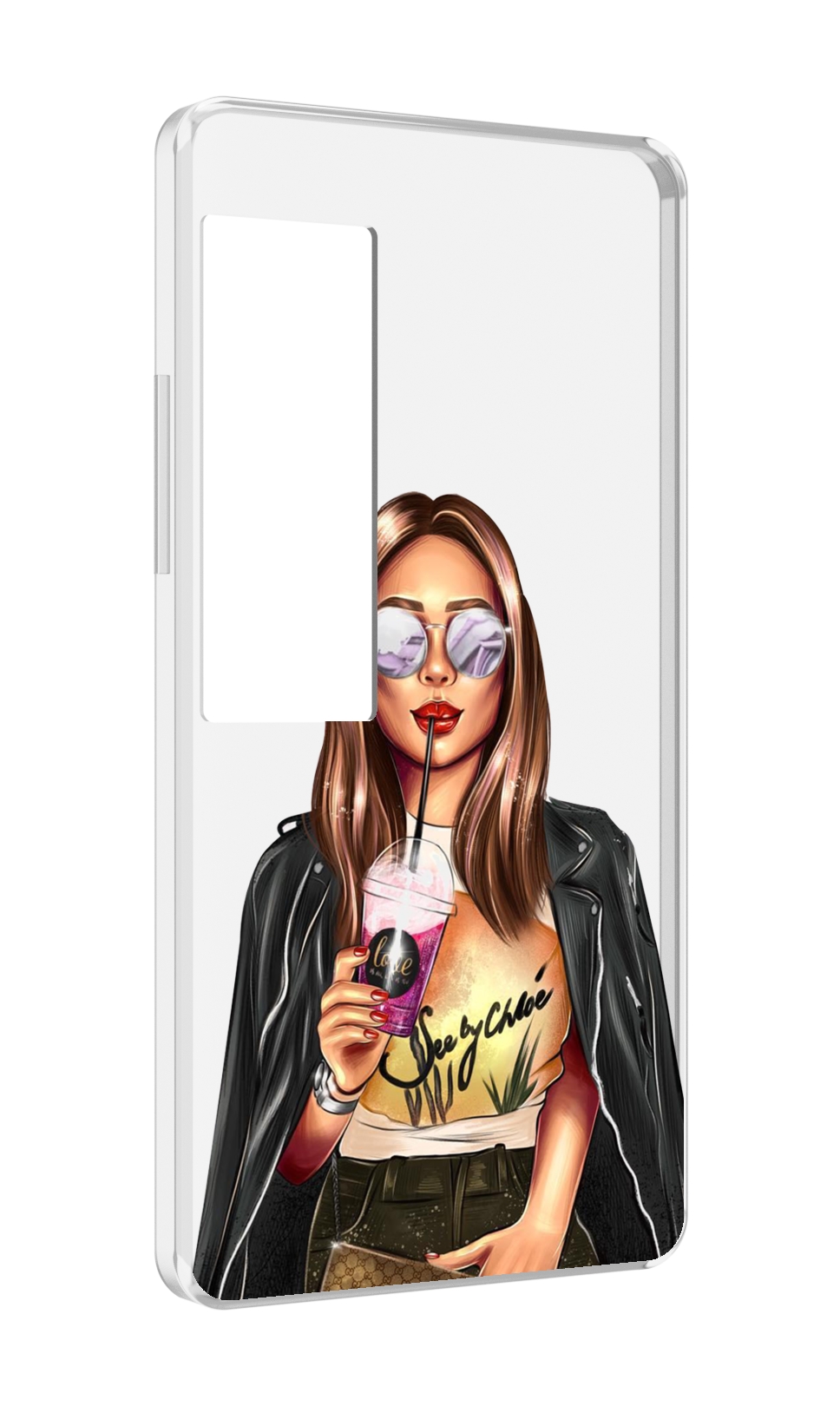 

Чехол MyPads девушка-с-фиолетовым-коктейлем женский для Meizu Pro 7 Plus, Прозрачный, Tocco