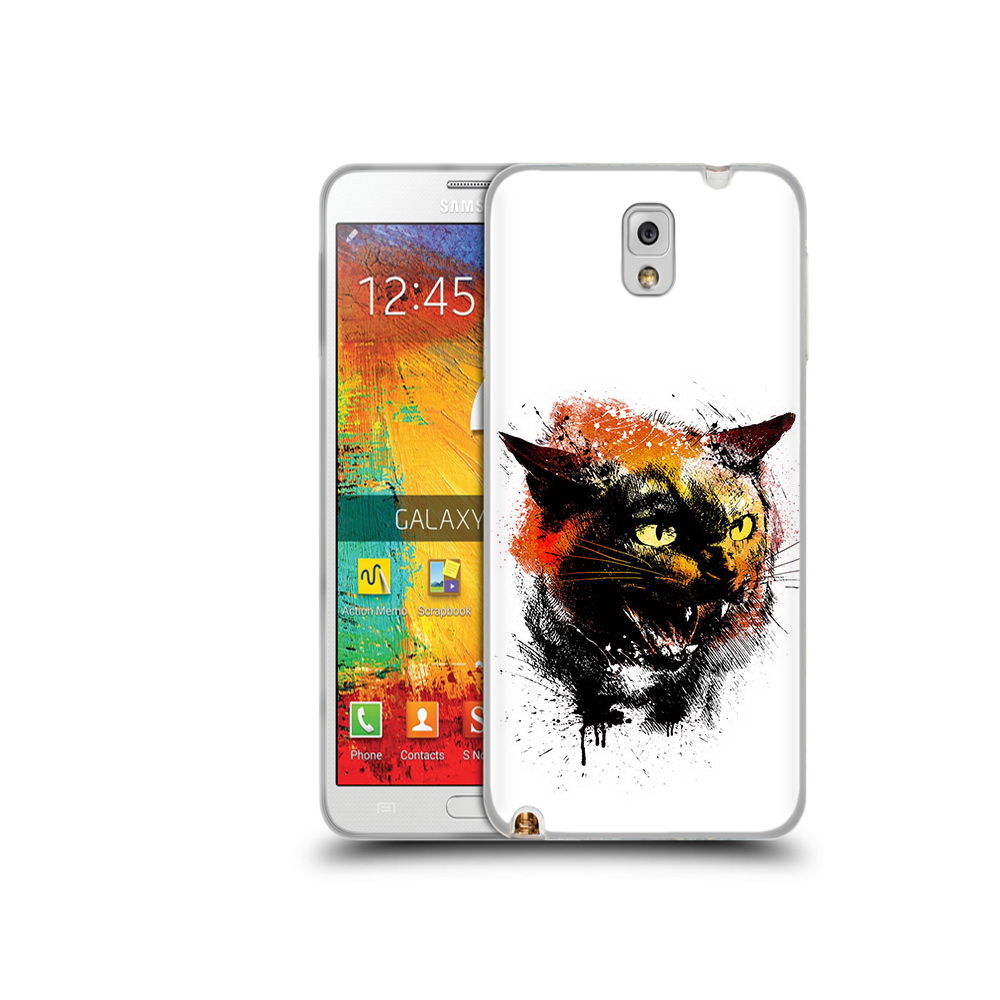 

Чехол MyPads Tocco для Samsung Galaxy Note 3 сиамский кот, Прозрачный, Tocco
