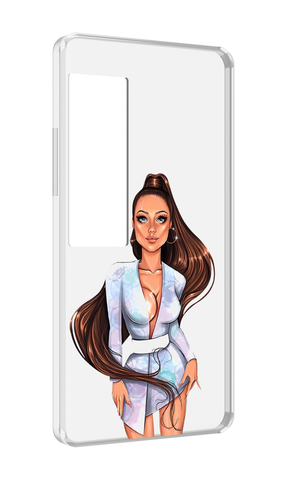 

Чехол MyPads девушка-с-очень-длинными-волосами женский для Meizu Pro 7 Plus, Прозрачный, Tocco